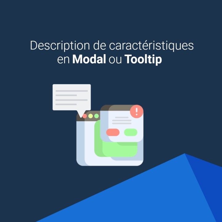 Description de caractéristiques en modal ou tooltip